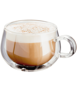 Double Walled Glassware 2 Piece Cappuccino Glass Set, 225ml