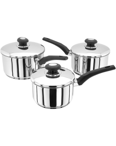 Essentials 3 Piece Saucepan Set