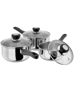 Vista 3 Piece Saucepan Set