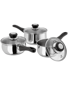 Vista 3 Piece Saucepan Set