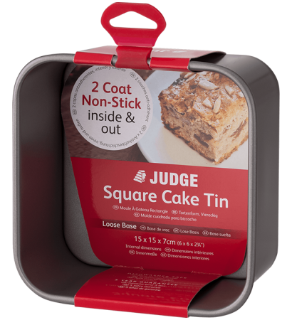 Bakeware Square Cake Tin, Loose Base, Non-Stick
