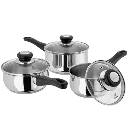 Vista 3 Piece Saucepan Set
