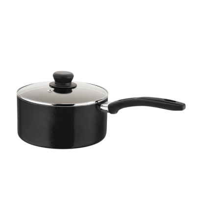 Radiant 20cm Saucepan, 2.2L, Non-Stick, Black