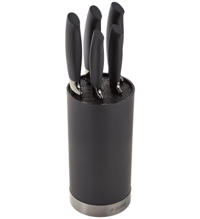 Judge 5 Piece Knife Block Set, Black